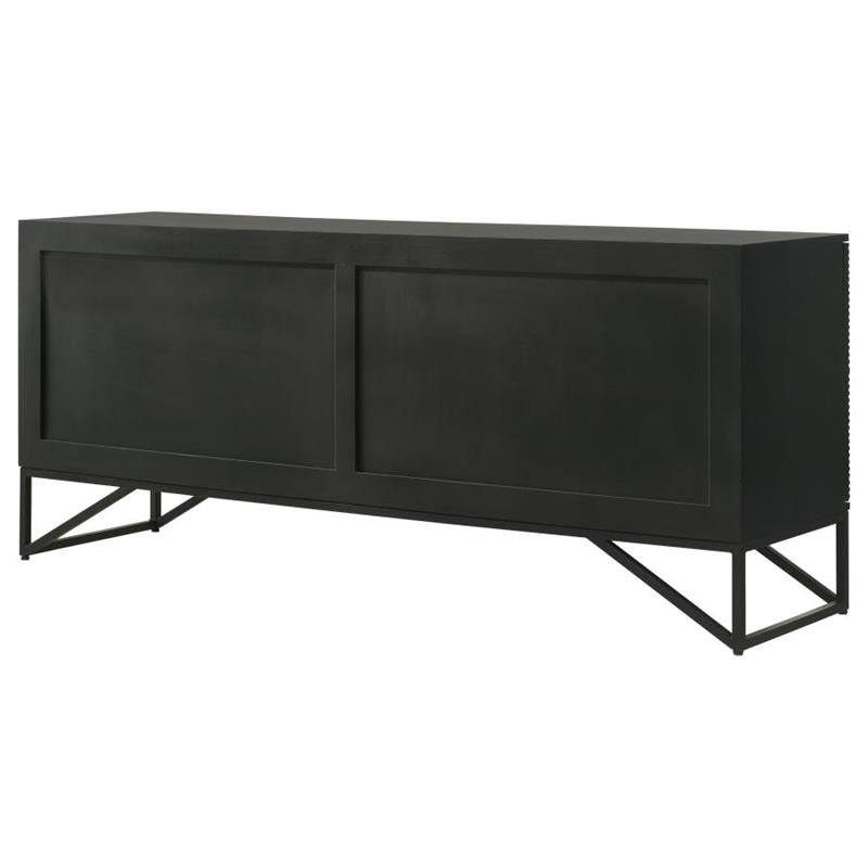 Riddell 4-door Accent Cabinet Black (959631)