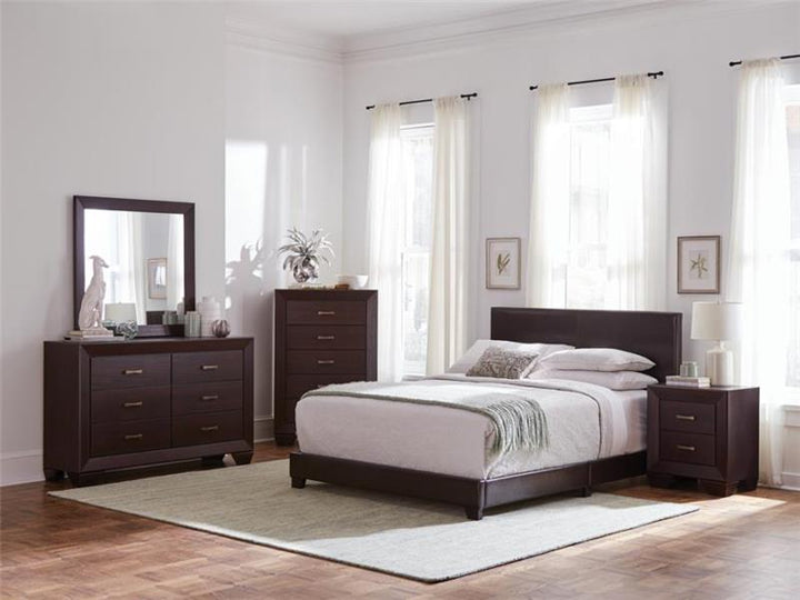 Dorian 4-piece Eastern King Bedroom Set Brown and Dark Cocoa (300762KE-S4)