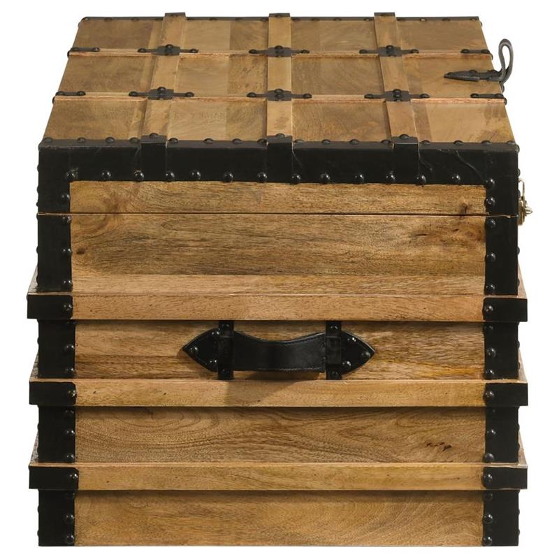 Simmons Rectangular Storage Trunk Natural and Black (959553)