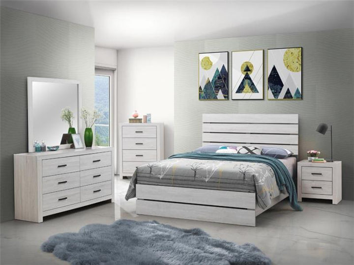 Brantford 5-piece Queen Panel Bedroom Set Coastal White (207051Q-S5)