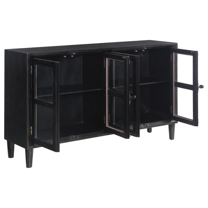 Sylvia 4-door Accent Cabinet Black (950780)