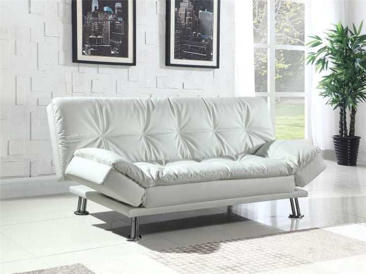 Dilleston Tufted Back Upholstered Sofa Bed White (300291)