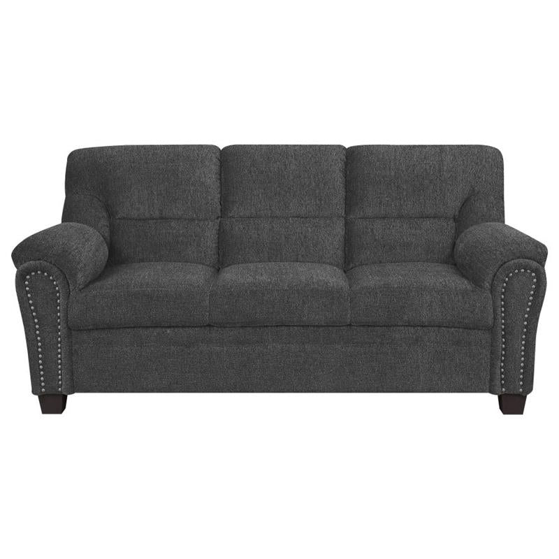 Clementine Upholstered Pillow Top Arm Living Room Set (506574-S3)