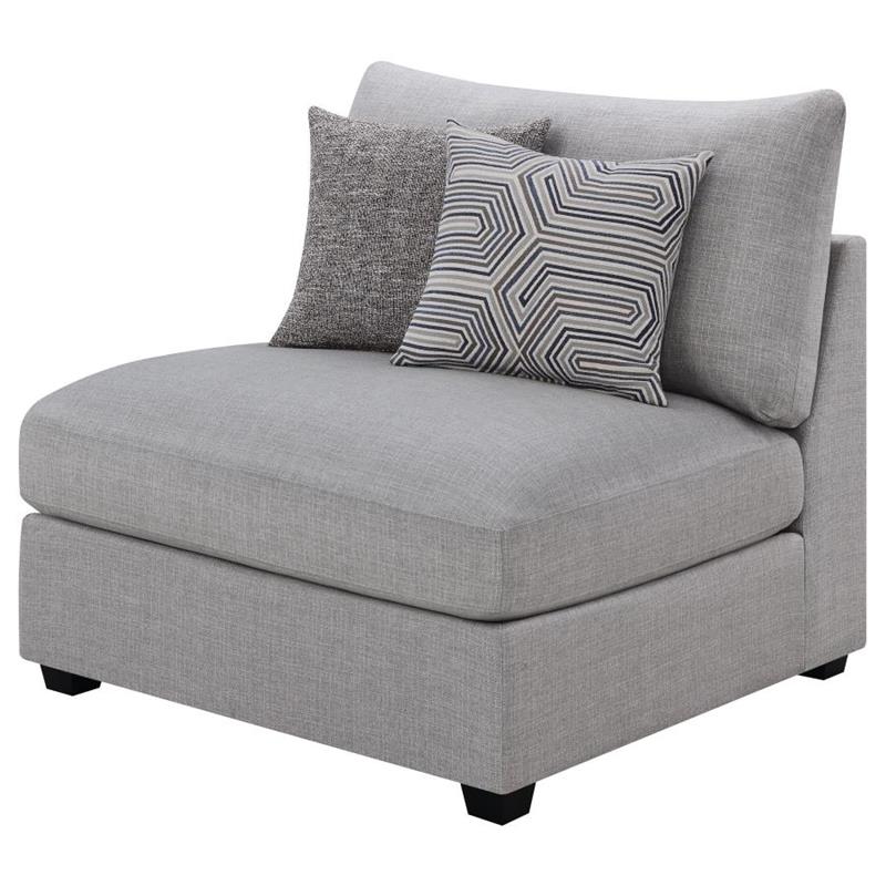 Cambria Upholstered Armless Chair Grey (551511)