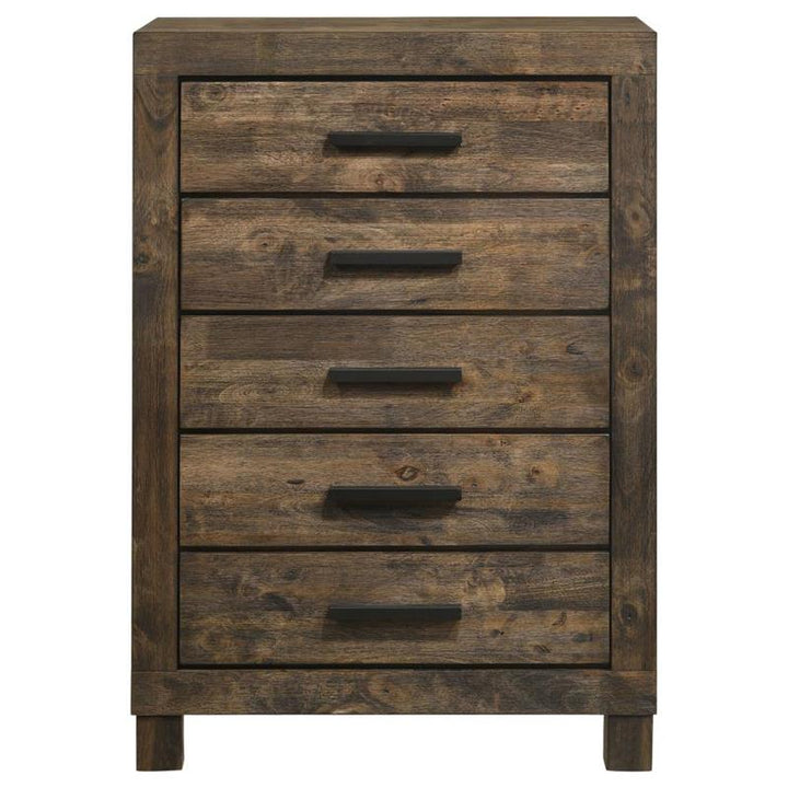 Woodmont 5-drawer Chest Rustic Golden Brown (222635)