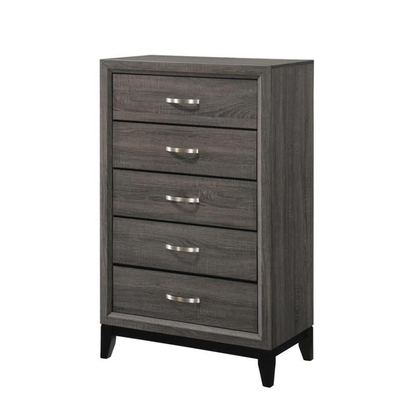 Watson Bedroom Set Grey Oak and Black (212421Q-S5)