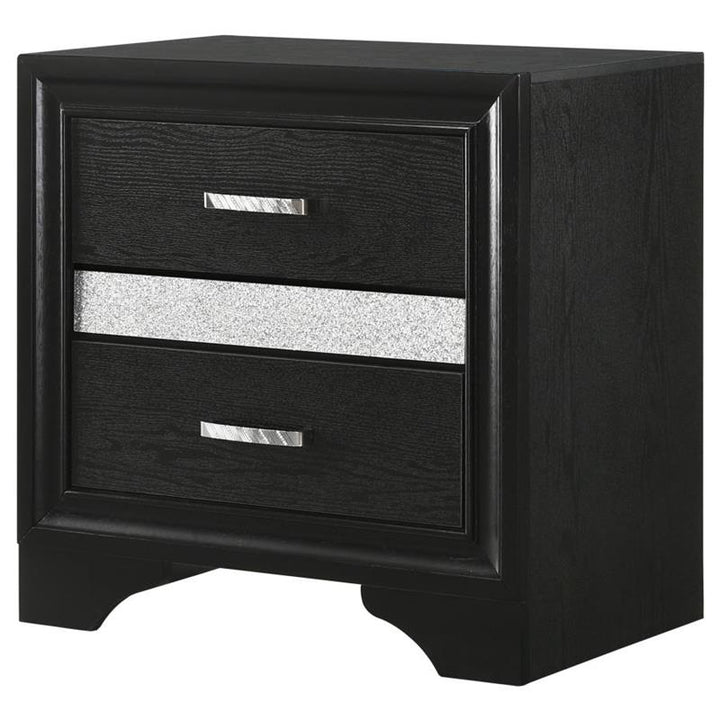 Miranda 2-drawer Nightstand Tray Black (206362)