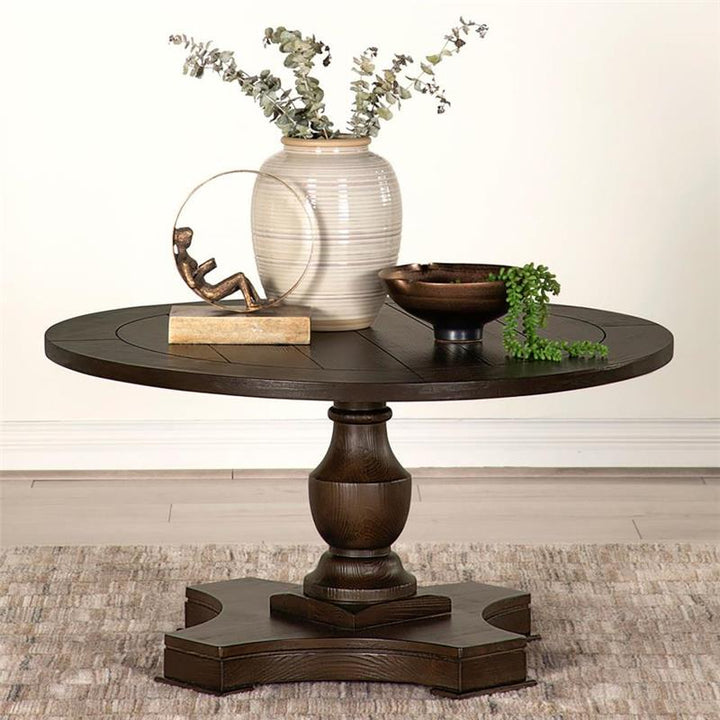 Morello Round Coffee Table with Pedestal Base Coffee (753448)