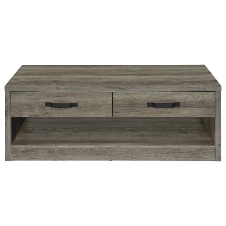 Felix 2-drawer Rectangular Engineered Wood Coffee Table Grey Driftwood (707728)