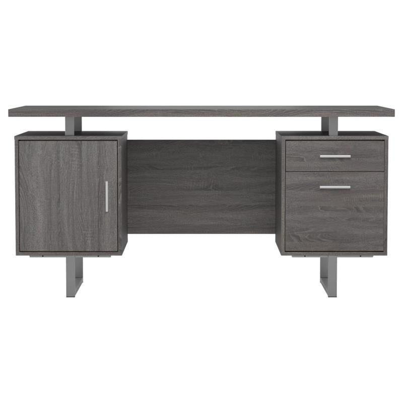 Lawtey Floating Top Office Desk Weathered Grey (800521)