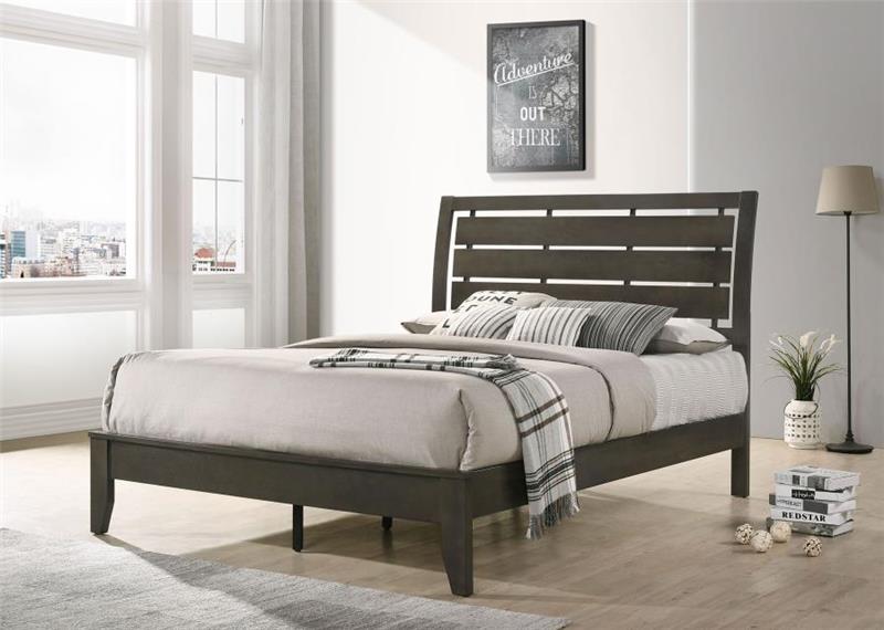 Serenity Eastern King Panel Bed Mod Grey (215841KE)