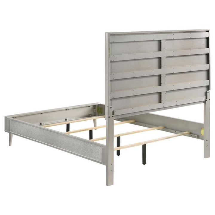 Ramon Full Panel Bed Metallic Sterling (222701F)