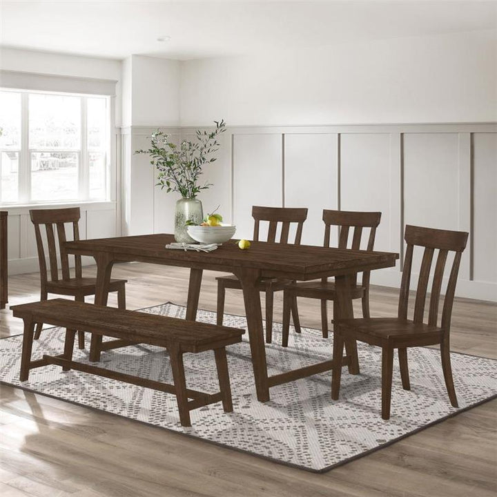 Reynolds 6-piece Rectangular Dining Table Set Brown Oak (107591-S6)