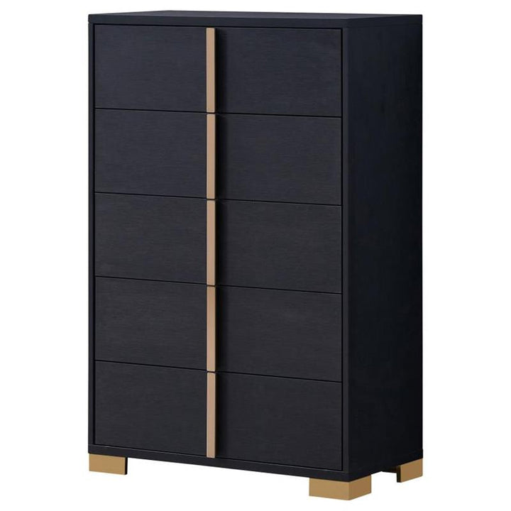 Marceline 5-drawer Chest Black (222835)