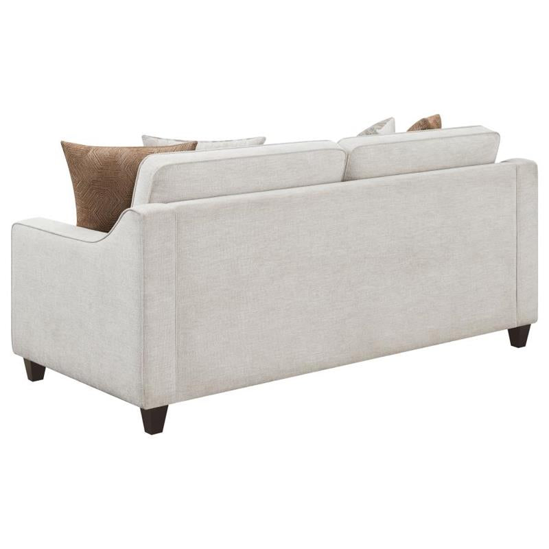 Christine Cushion Back Living Room Set Beige (552061-S2)