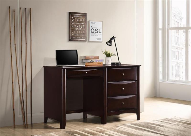 Phoenix 4-drawer Computer Desk Cappuccino (400187)