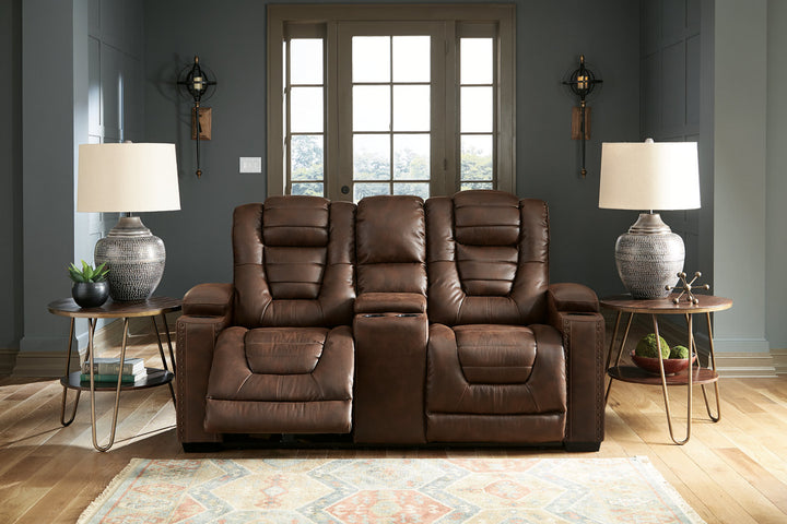 Owner's Box Power Reclining Loveseat with Console (2450518)