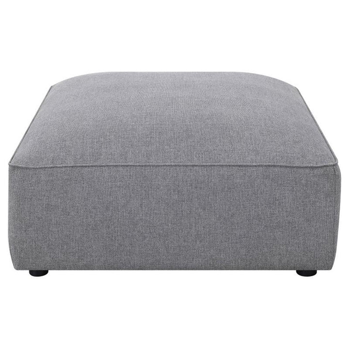 Jennifer Square Upholstered Ottoman Grey (551596)