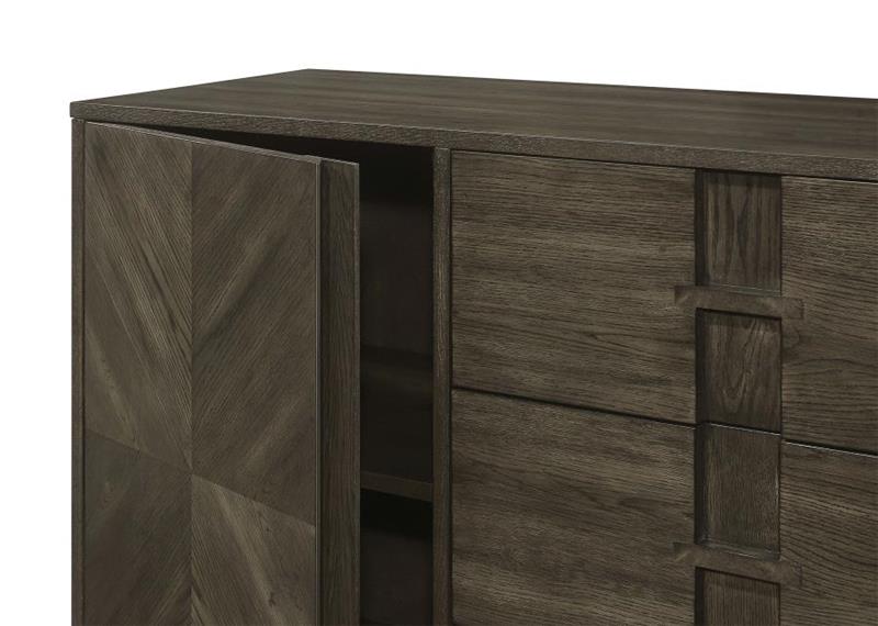 Kelly 3-drawer Storage Dining Sideboard Server Dark Grey (107965)