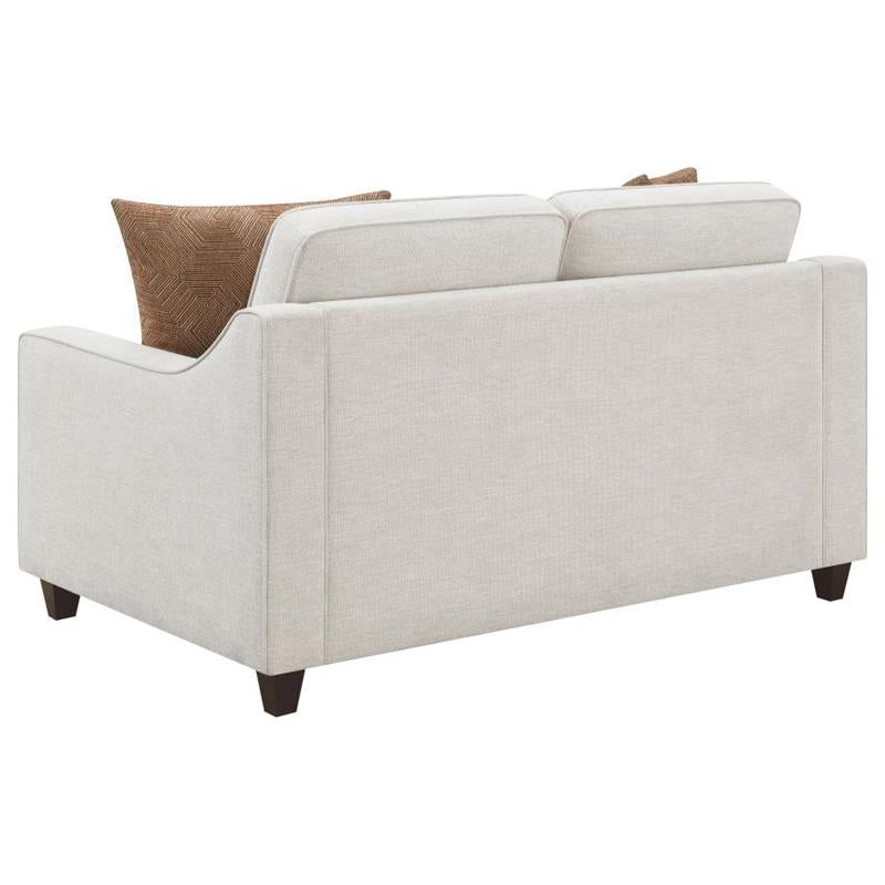 Christine Cushion Back Living Room Set Beige (552061-S3)