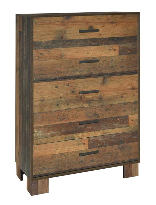 Sidney 5-drawer Chest Rustic Pine (223145)