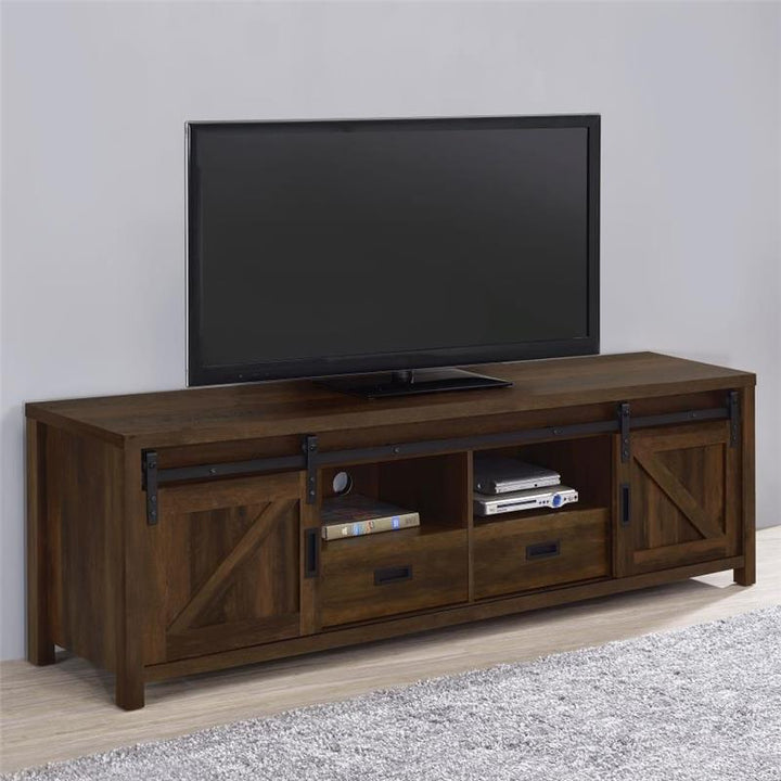 Madra Rectangular TV Console with 2 Sliding Doors (736273)