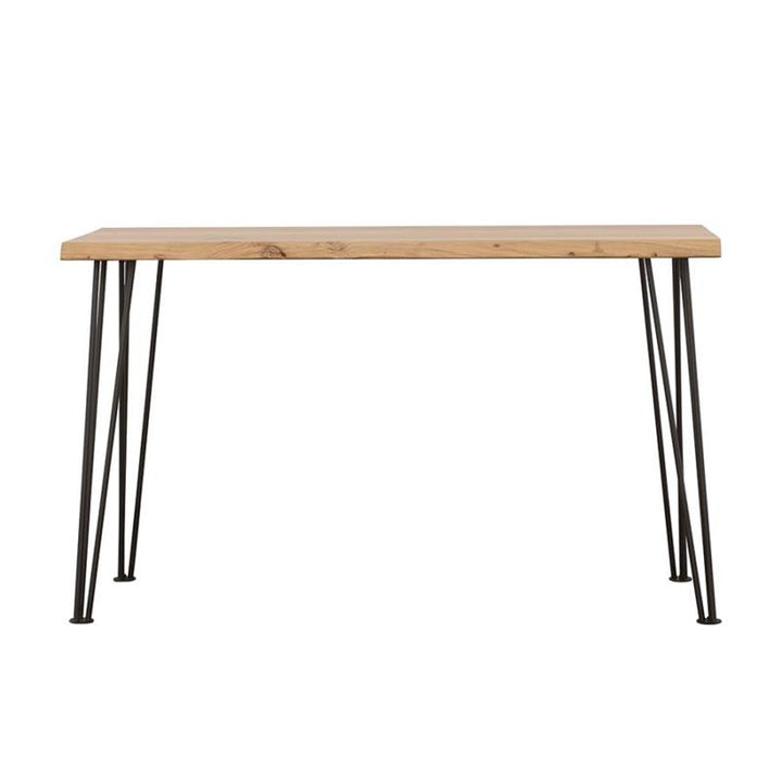 Zander Sofa Table with Hairpin Leg Natural and Matte Black (723499)