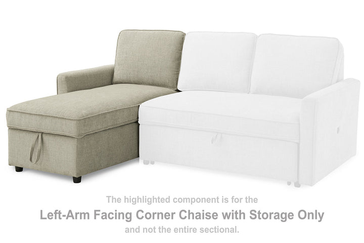 Kerle Left-Arm Facing Corner Chaise with Storage (2650416)