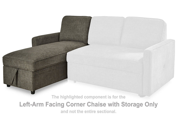 Kerle Left-Arm Facing Corner Chaise with Storage (2650516)