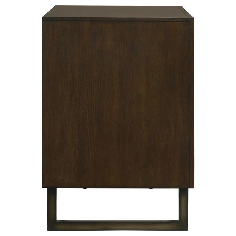 Marshall 4-drawer File Cabinet Dark Walnut and Gunmetal (881294)