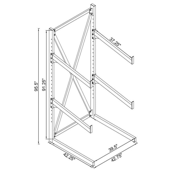 Wright 3-tier Sofa Display Rack Black (500500)