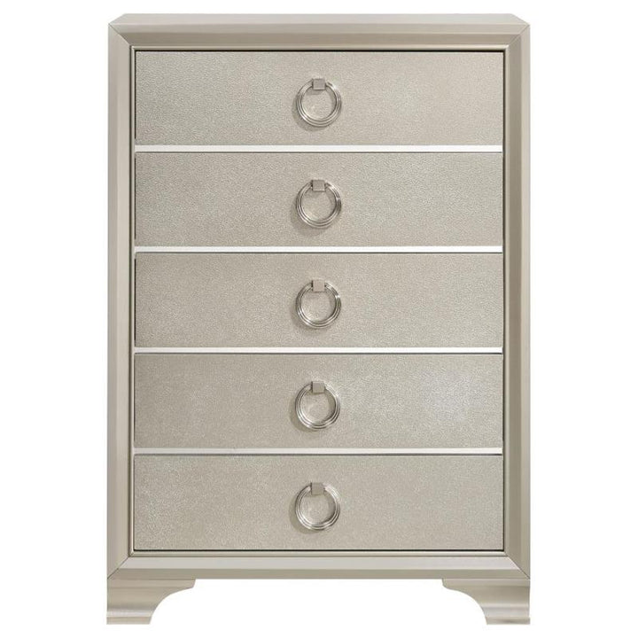 Salford 5-drawer Chest Metallic Sterling (222725)