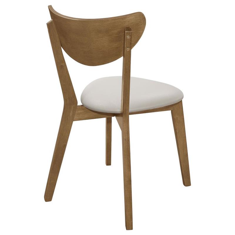 Kersey Dining Side Chairs with Curved Backs Beige and Chestnut (Set of 2) (103062)