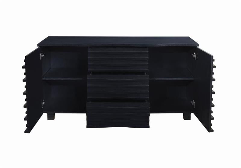 Stanton 3-drawer Rectangular Server Black (102065)