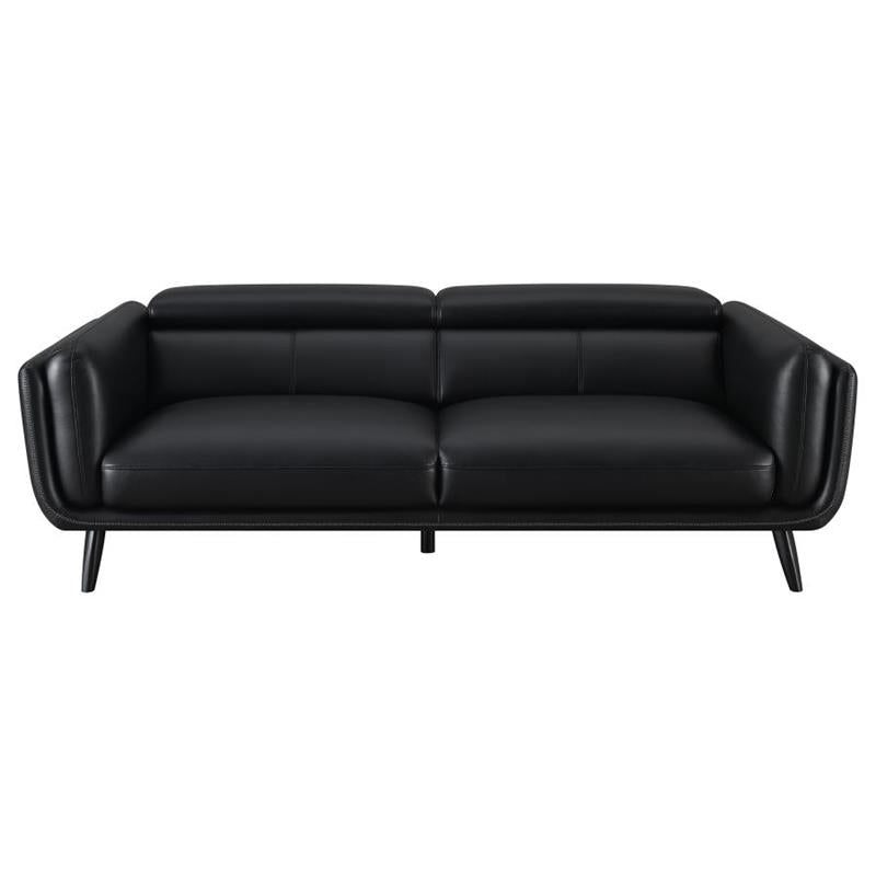Shania Track Arms Sofa with Tapered Legs Black (509921)