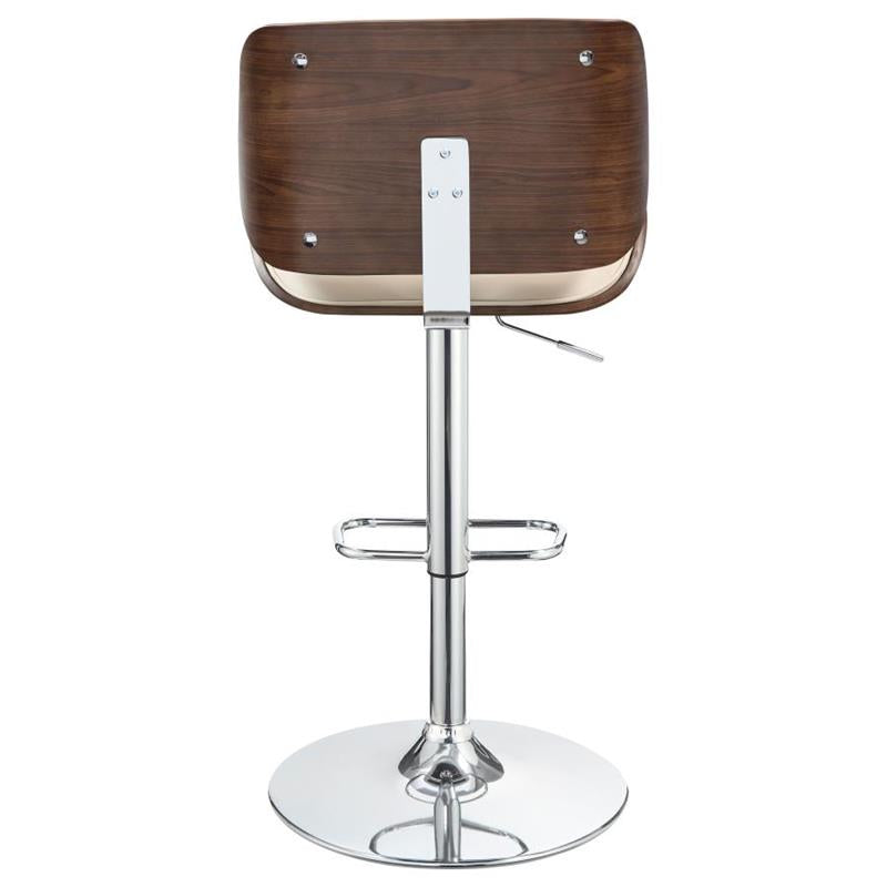 Folsom Upholstered Adjustable Bar Stool Ecru and Chrome (130503)