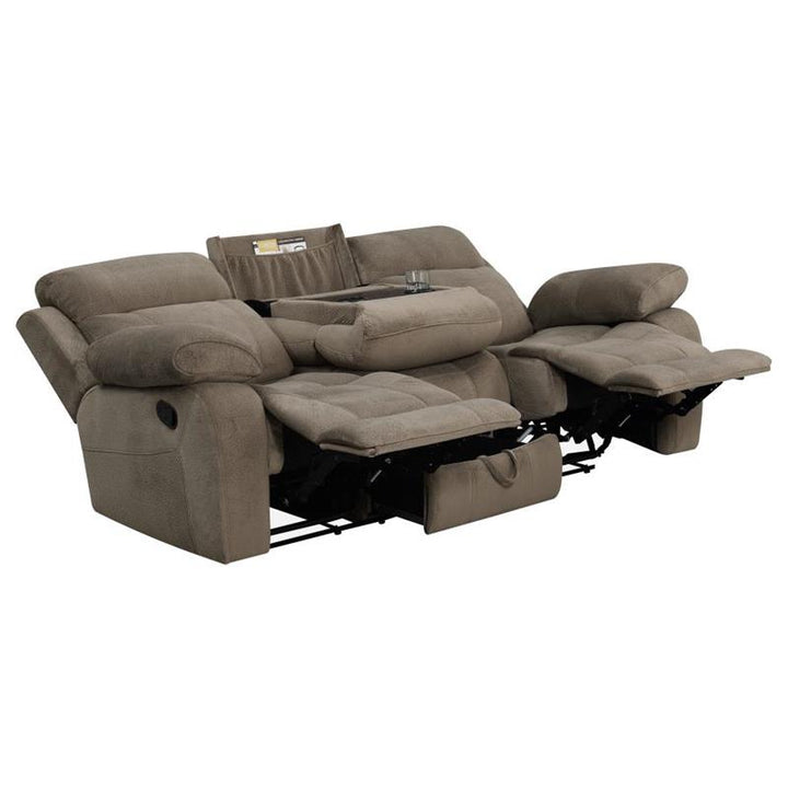 Myleene Upholstered Tufted Living Room Set Mocha (603031-S3)