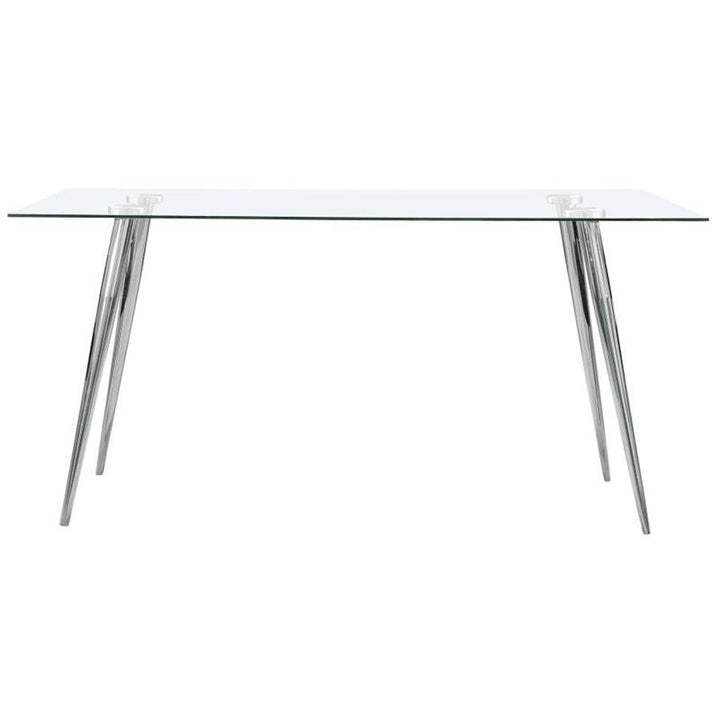 Gilman Rectangle Glass Top Dining Table (190621CHR)