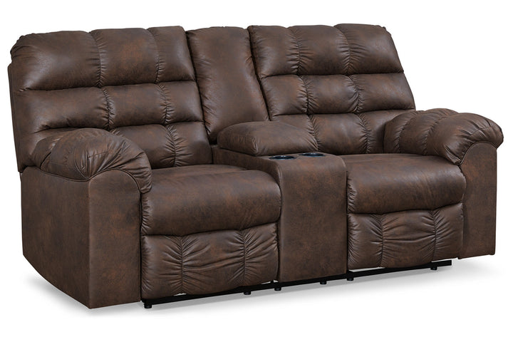 Derwin Reclining Loveseat with Console (2840194)