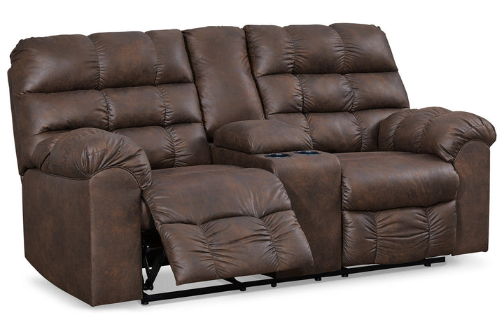 Derwin Reclining Loveseat with Console (2840194)