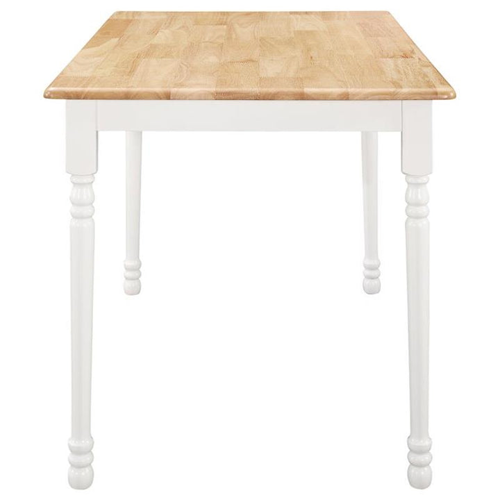 Taffee Rectangle Dining Table Natural Brown and White (4147)