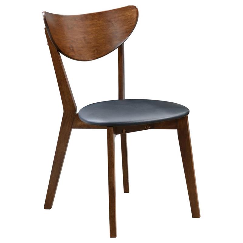 Jedda Upholstered Dining Chairs Dark Walnut and Black (Set of 2) (105362)