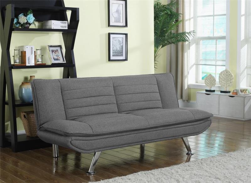 Julian Upholstered Sofa Bed with Pillow-top Seating Grey (503966)