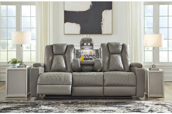 Mancin Reclining Sofa with Drop Down Table (2970289)