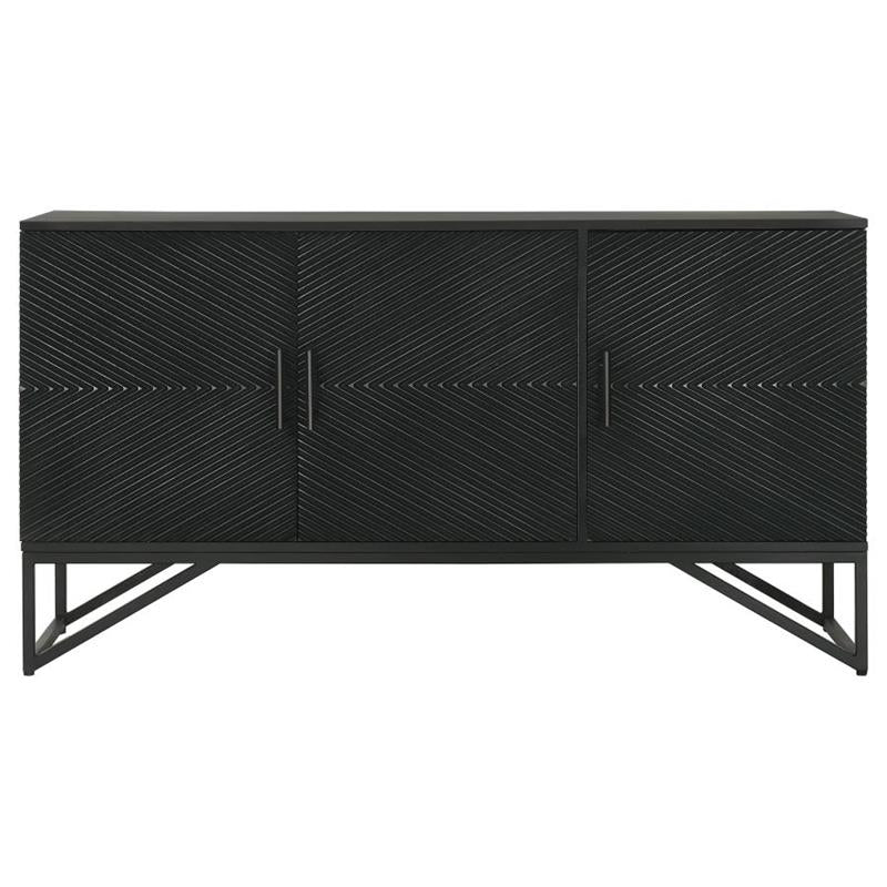 Riddell 3-door Accent Cabinet Black (959630)