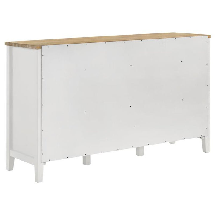 Hollis 2-door Dining Sideboard with Drawers Brown and White (122245)