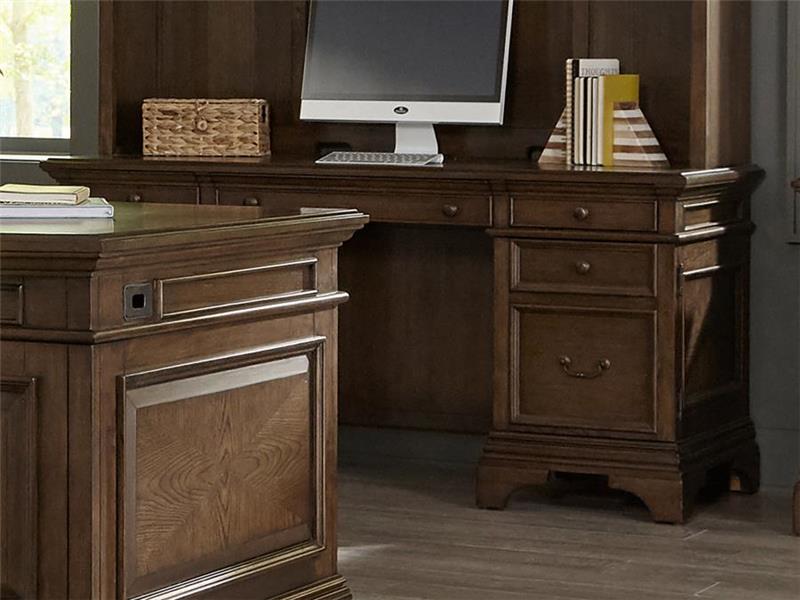 Hartshill Credenza with Power Outlet Burnished Oak (881282)
