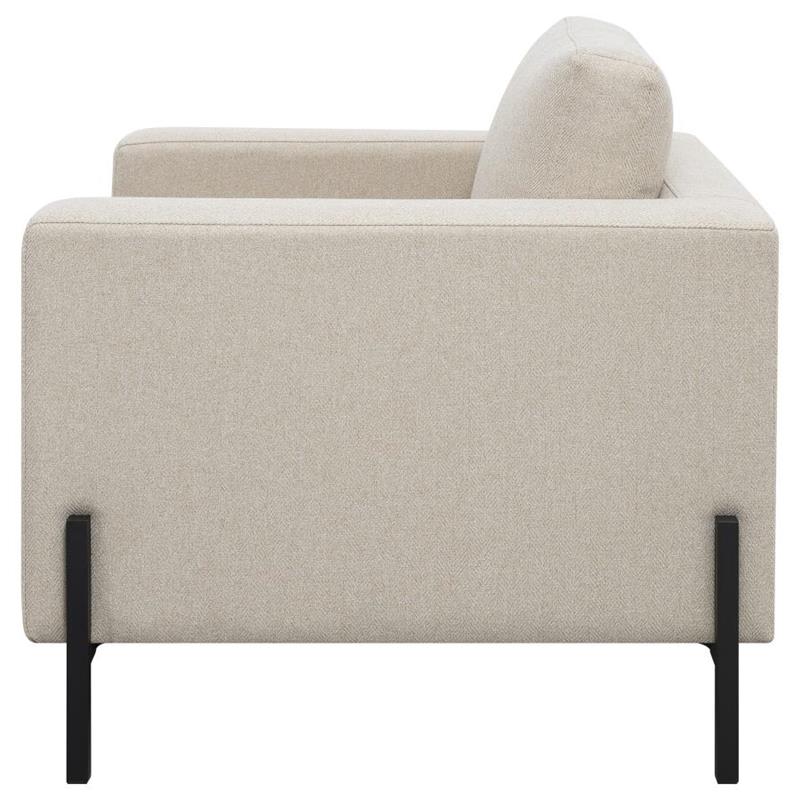 Tilly Upholstered Track Arms Chair Oatmeal (509903)