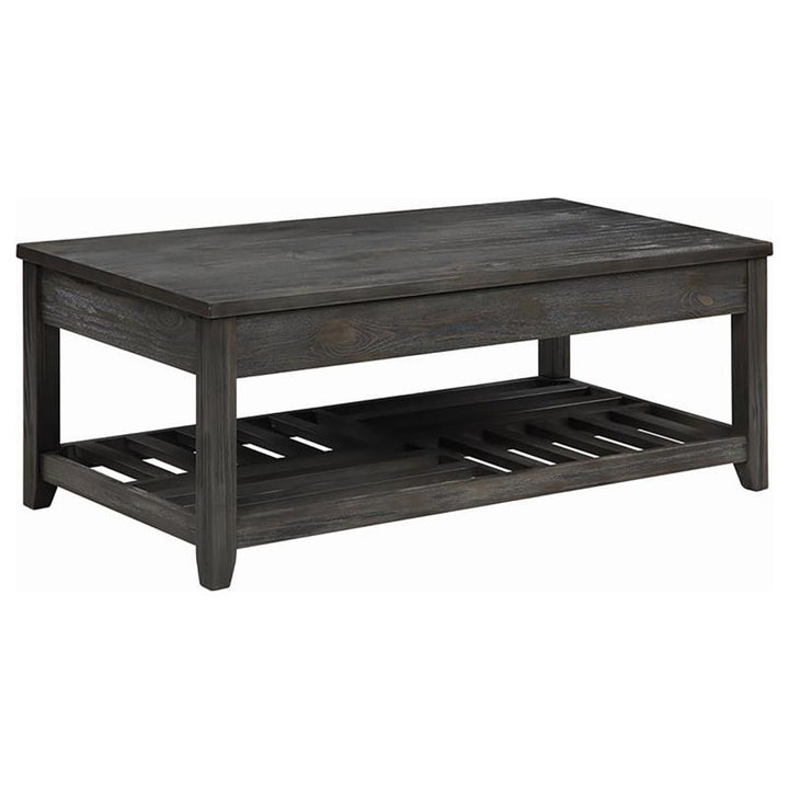 Cliffview Lift Top Coffee Table with Storage Cavities Grey (722288)