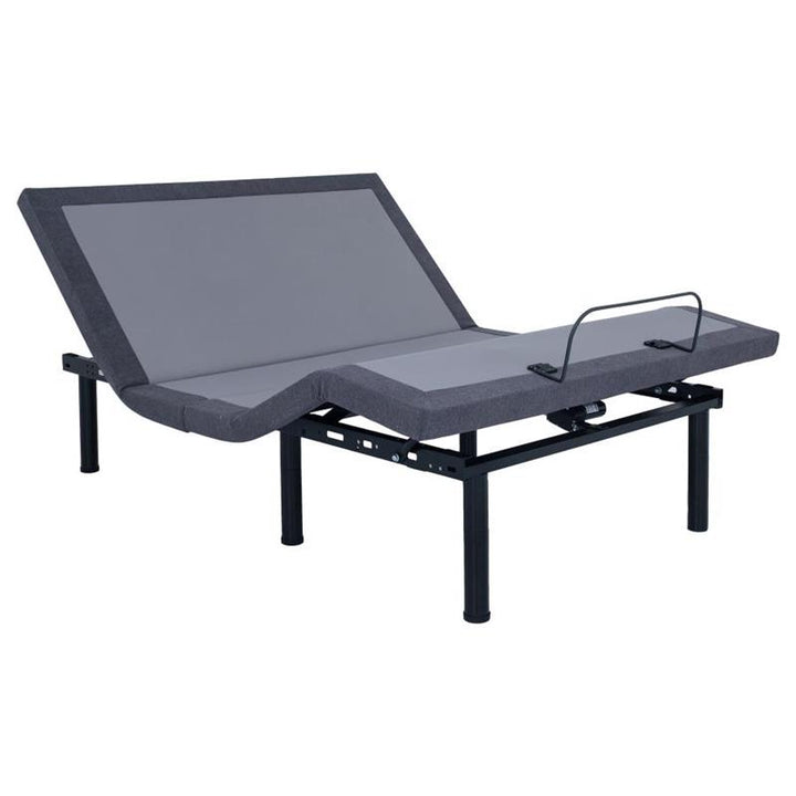 Negan Twin XL Adjustable Bed Base Grey and Black (350132TL)